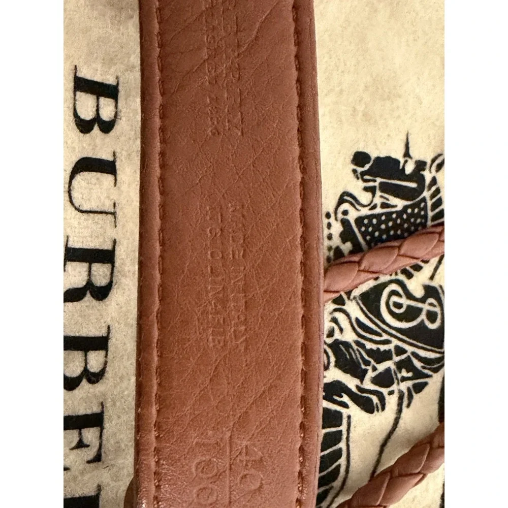 Burberry, Brown Braided Belt‎ W/Gold hardware, 40/100